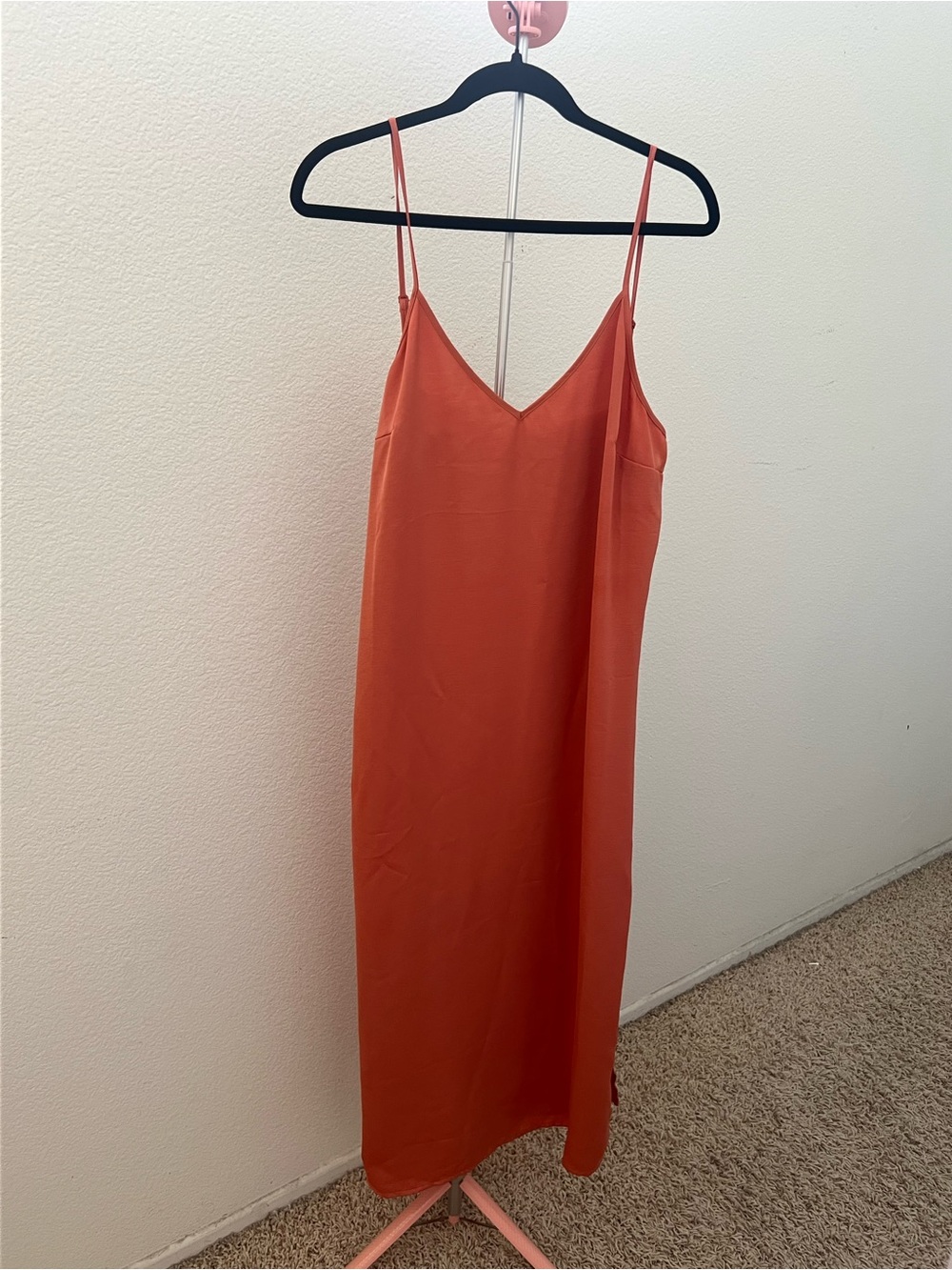 a new day Slip Midi Dress in Terracotta